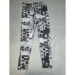 Adidas Ultimate Fit‎ Typo Tights Womens Medium Black Lightweight Stretch Gym